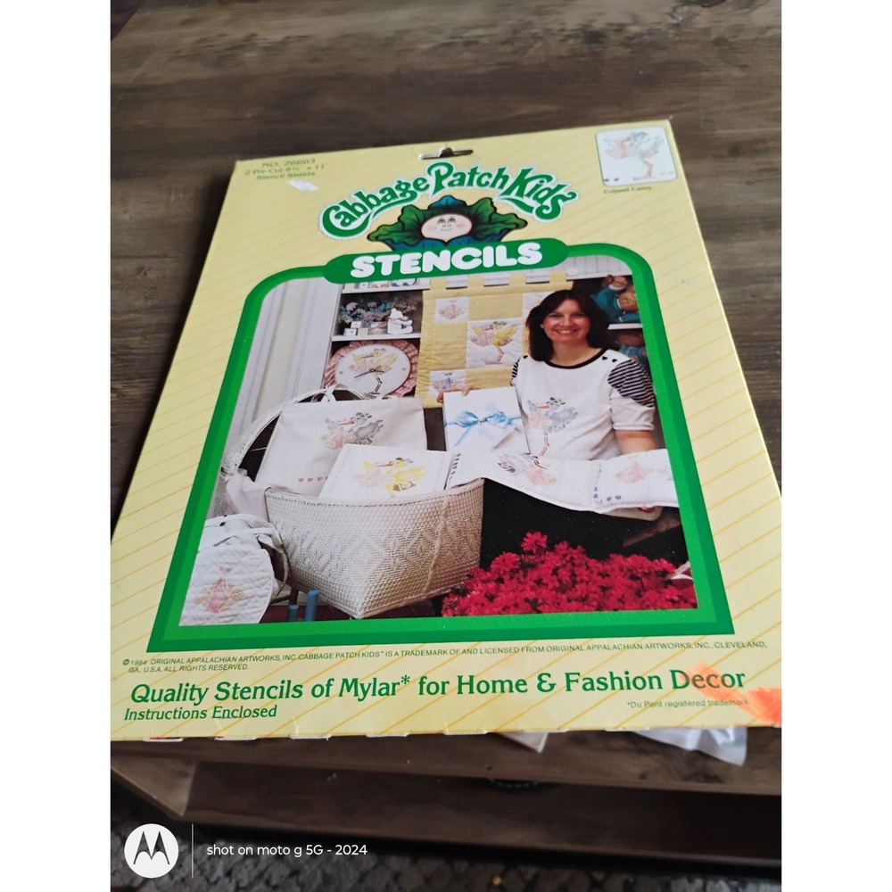 VNTG 80s Cabbage Patch Kids Craft Book & Stencils New/Unused Colonel Casey Stork